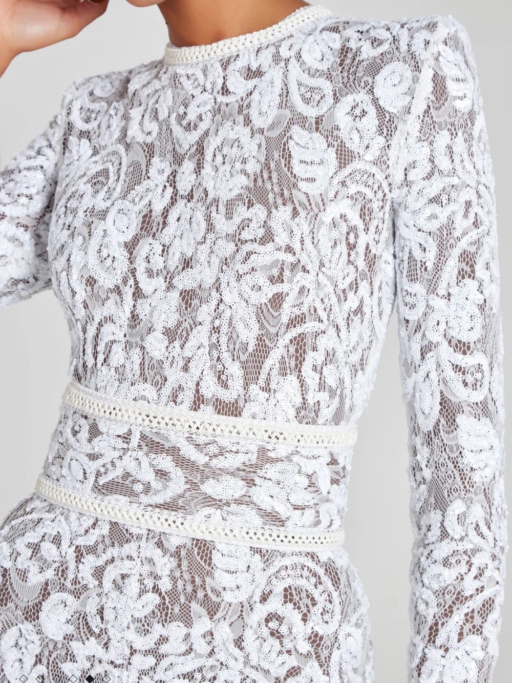 New Nadine Merabi Bella Lace Jumpsuit - Picture 5 of 8